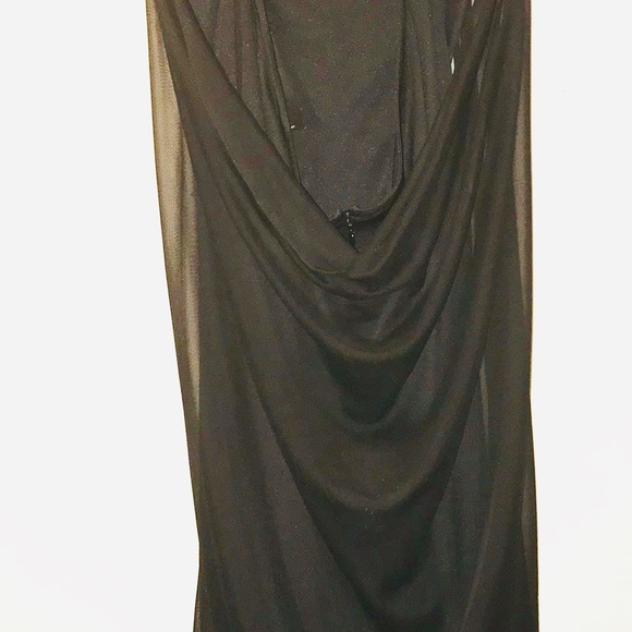 NWT, Strapless beaded bust gown; open, draped back, sz 8 - Picture 3 of 6